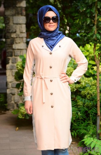 Buttons Tunic Esra Keskin Demir 3817-01 Powder 3817-01