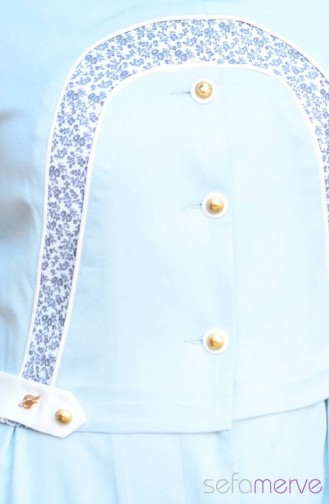 Yazlık Pardesü Kap SRM Moda 14134K-01 Buz Mavi