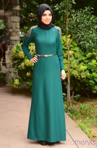 Sefamerve Kombin Elbise GLY 143317-03 Yeşil