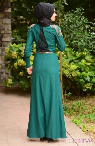 Sefamerve Kombin Elbise GLY 143317-03 Yeşil