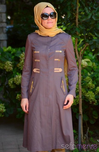 Yazlık Pardesü Kap SRM Moda 14047-04 Açık Mor