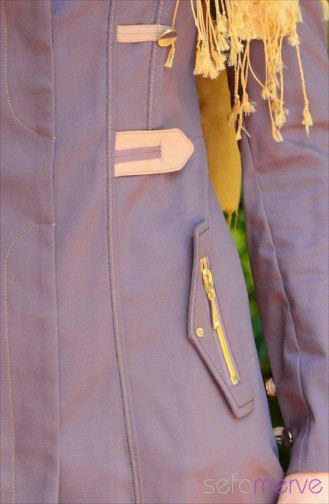 Yazlık Pardesü Kap SRM Moda 14047-04 Açık Mor