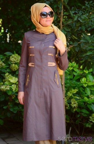Yazlık Pardesü Kap SRM Moda 14047-04 Açık Mor