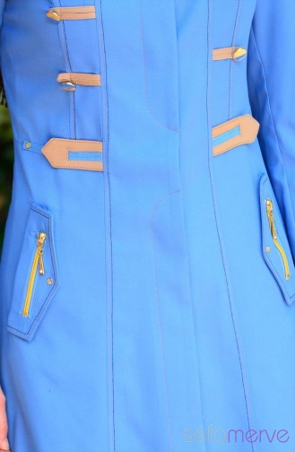Yazlık Pardesü Kap SRM Moda 14047-03 Mavi