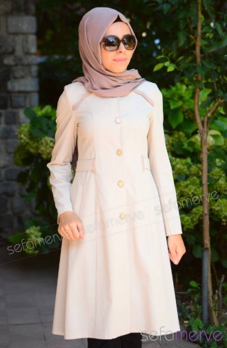 Yazlık Pardesü Kap SRM Moda 14201-02 Bej