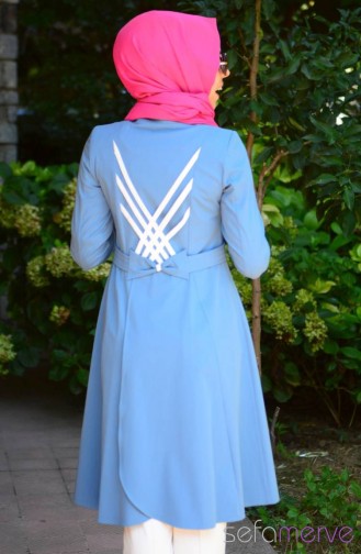 Yazlık Pardesü Kap SRM Moda 14201-05 Mavi