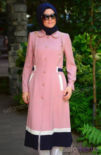 Yazlık Pardesü Kap SRM Moda 14129-01 Pembe