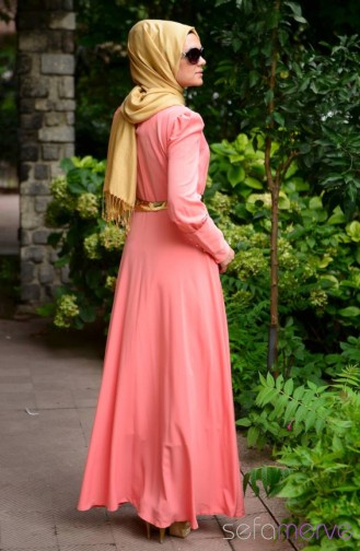 Pink Hijab Dress 4137PK-09