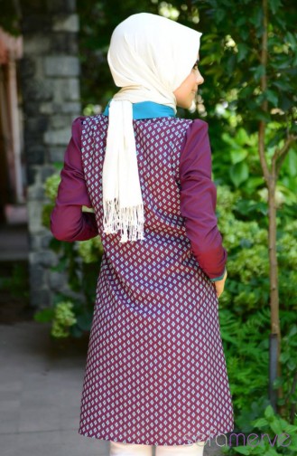 Tesettür Tunik 4220-04 Mürdüm