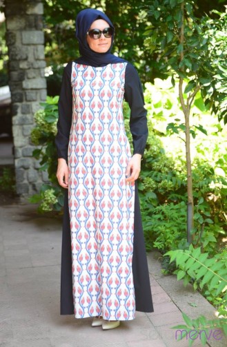 Robe Hijab Bleu Marine 5363-01