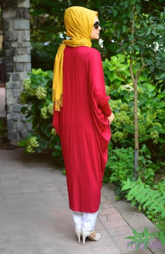 Sefamerve Uzun Tunik 3714-01 Bordo