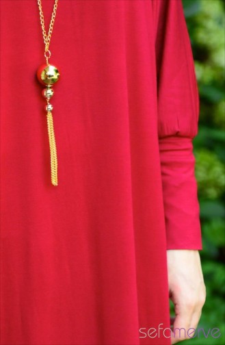 Sefamerve Uzun Tunik 3714-01 Bordo