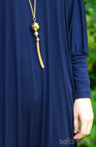 Sefamerve Uzun Tunik 3714-04 Lacivert