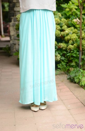 Mint green İslamitische Jurk 3529-03