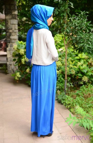 Robe Hijab Blue roi 3529-01