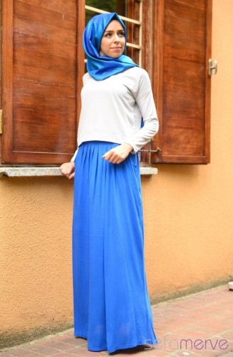 Robe Hijab Blue roi 3529-01