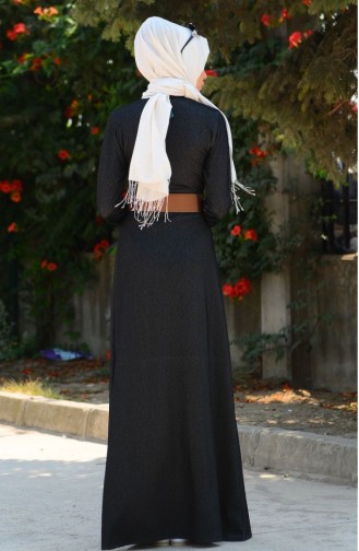 Black Hijab Dress 4031-04