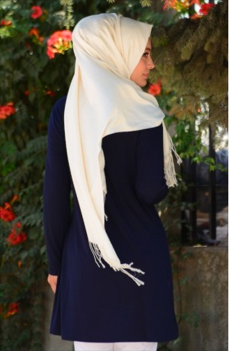 Tubanur Tesettür Tunik 2150-07 Lacivert