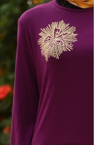Tubanur Tesettür Tunik 2158-09 Mürdüm