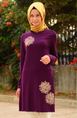 Tubanur Tesettür Tunik 2158-09 Mürdüm