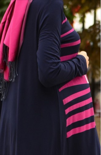 Tesettür Hamile Tunik 4070-02 Lacivert