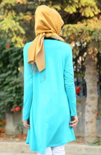 Tesettür Hamile Tunik 4071-06 Mint Yeşil