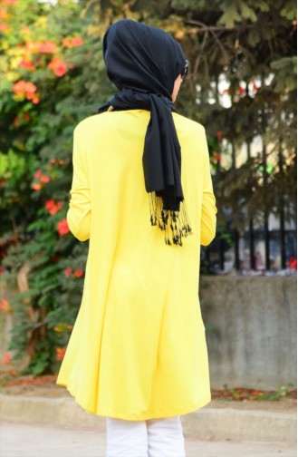 Tesettür Hamile Tunik 4071-04 Sarı