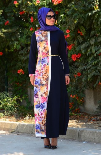 Robe Hijab Bleu Marine 5237-03