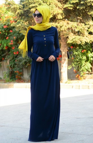Robe Hijab Bleu Marine 4033-02