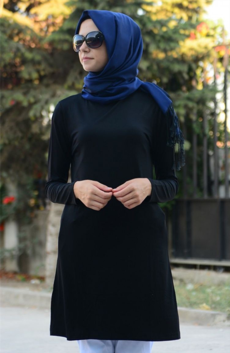 Tesettür Penye 3000B-01 Siyah
