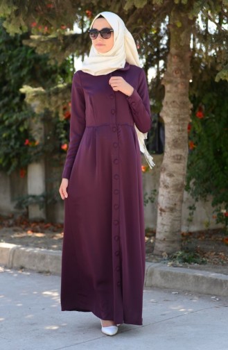 Purple Hijab Dress 0463Y-03