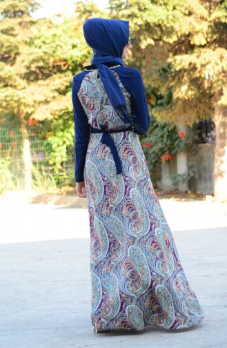 Purple Hijab Dress 7185-03