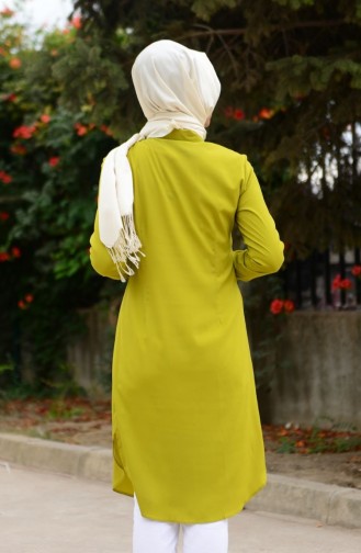 Tesettür Tunik 5104-04 Yağ Yeşili