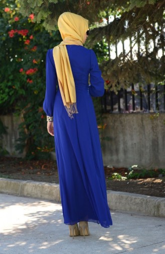 Saxe Hijab Dress 52272-06