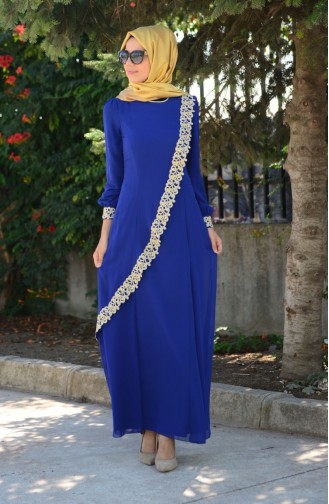 Saxe Hijab Dress 52272-06