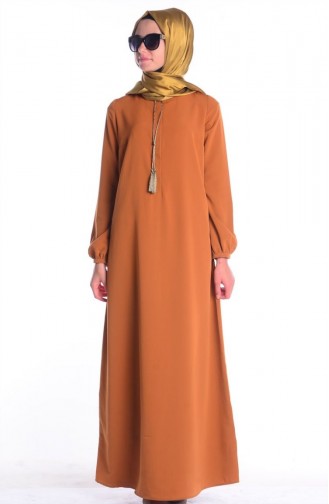 Robe Hijab Tabac 2154Y-01