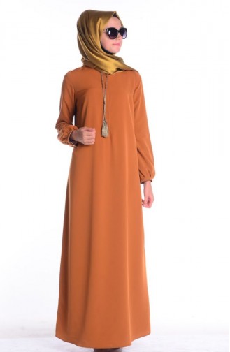 Robe Hijab Tabac 2154Y-01