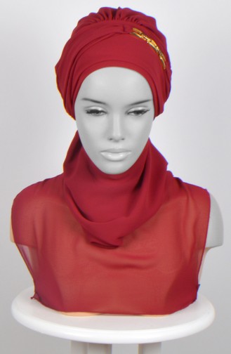 Claret Red Ready to Wear Turban 0211-07