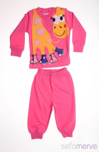 Mother Love Çocuk Ürünleri Pijama Takımı 5142-01 Pembe Sarı