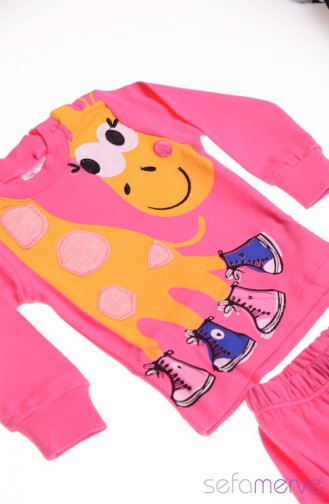 Mother Love Çocuk Ürünleri Pijama Takımı 5142-01 Pembe Sarı