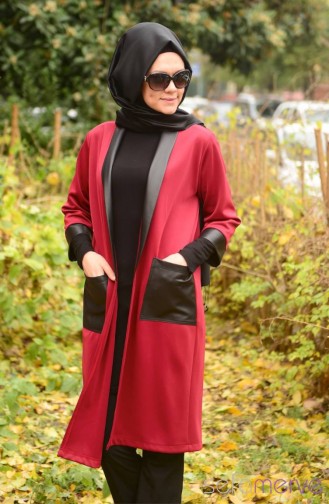 Demet Yıldız Hırka 7787-01 Bordo