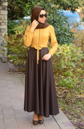 Robe Hijab Moutarde 7032-05