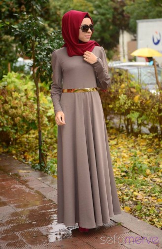 Nerz Hijab Kleider 4137J-02