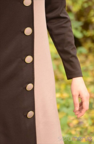 Hırka Tunik 0569-06 Kahverengi Bej