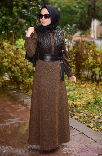 Robe Hijab Tabac 2093-03