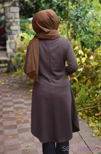 Tesettür Tunik Zernişan 4264-06 Kahverengi