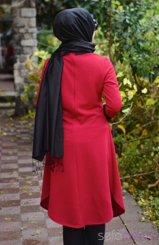 Tesettür Tunik Zernişan 4264-01 Kırmızı