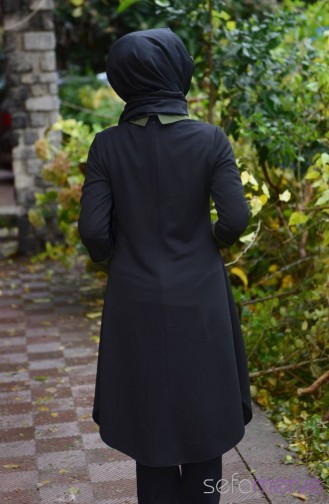 Tesettür Tunik Zernişan 4264-02 Siyah