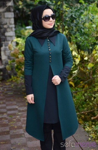 Tesettür Tunik Zernişan 4264-03 Yeşil