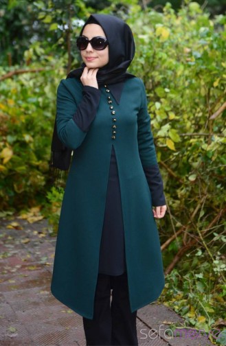 Tesettür Tunik Zernişan 4264-03 Yeşil